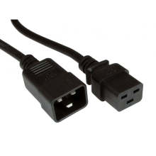 IEC C19 - C20 16A power extension jumper lead / cable, plug socket, 2.5m 16a socket